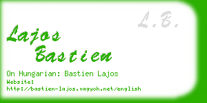 lajos bastien business card